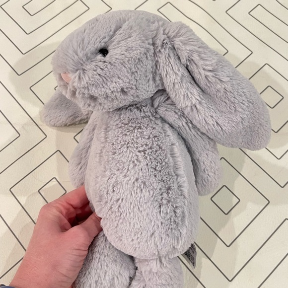 Jellycat Grey Bashful Bunny Stuffed Animal - Picture 5 of 7